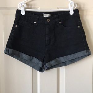 Forever 21 black denim shorts